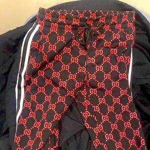 Gucci jacquard black with red tracksuit pants size large